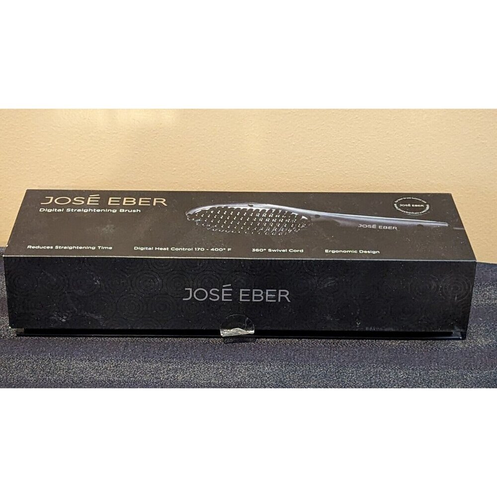 Jose Eber Digital Straightening Brush Ergonomic Design Black